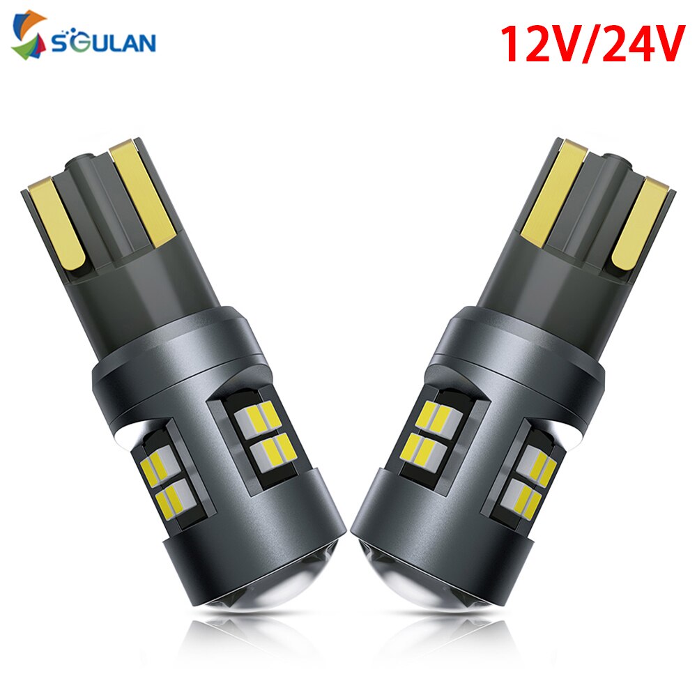 ����� LED T10 W5W �ڵ��� ���� Canbus Ʈ�� ���׸��� ���� �������� ���� ���� ����, 12V 24V ȭ��Ʈ 6000K, 2 ��